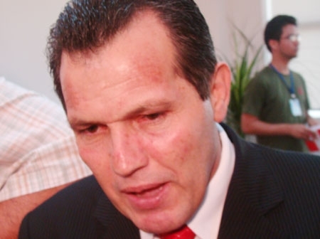 O governador Silval Barbosa, que lamentou a morte do amigo e secretrio Nico Baracat