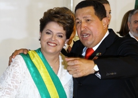 Hugo Chvez foi a Braslia no dia 1 de janeiro para a cerimnia de posse de Dilma